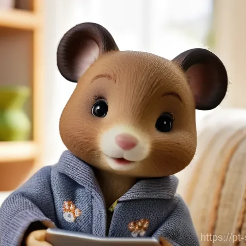 실바니안 가족 중고 거래 팁 - **Prompt:** "A Portuguese collector, a woman in her late 20s, with a warm, excited expression, is si...