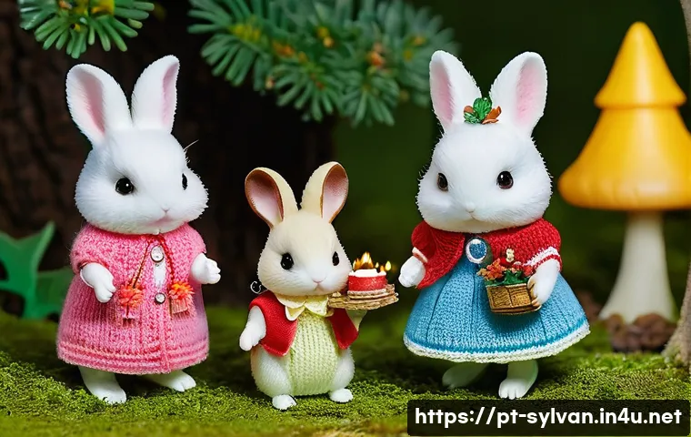 실바니안 가족을 활용한 놀이 아이디어 - **Sylvanian Families Forest Festival of Lights:** A whimsical and enchanting scene featuring various...